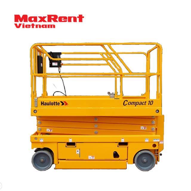 Xe nâng người cắt kéo nhỏ gọn Haulotte Compact 10N